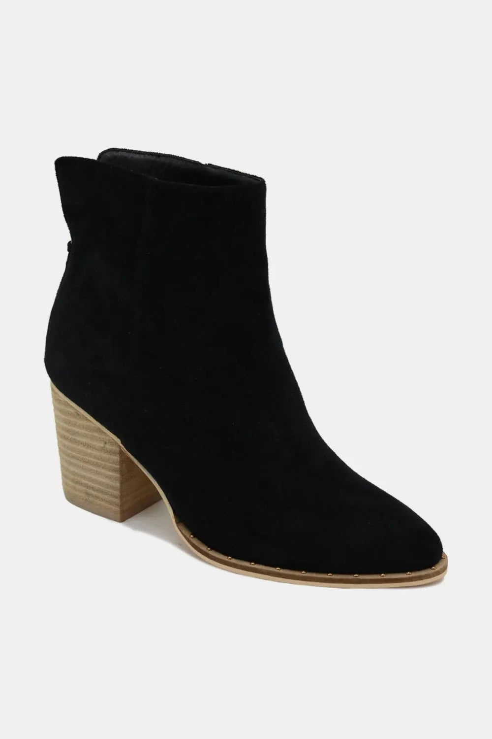 Beast Fashion Suede Point Toe Ankle Booties Secondary image