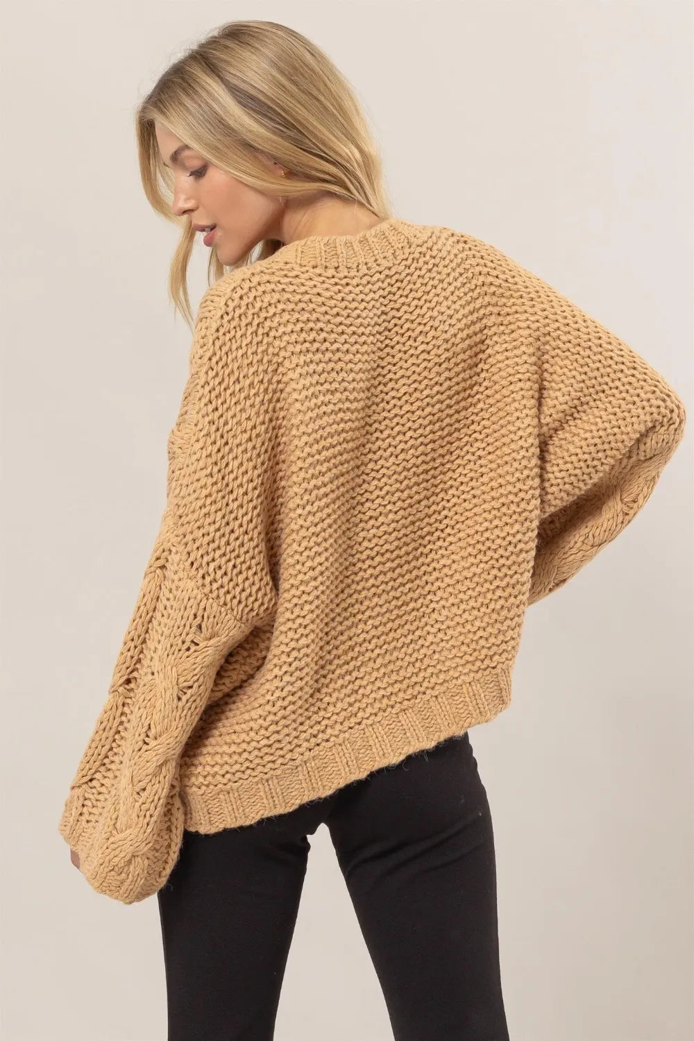 HYFVE Cable Knit V-Neck Sweater Secondary image