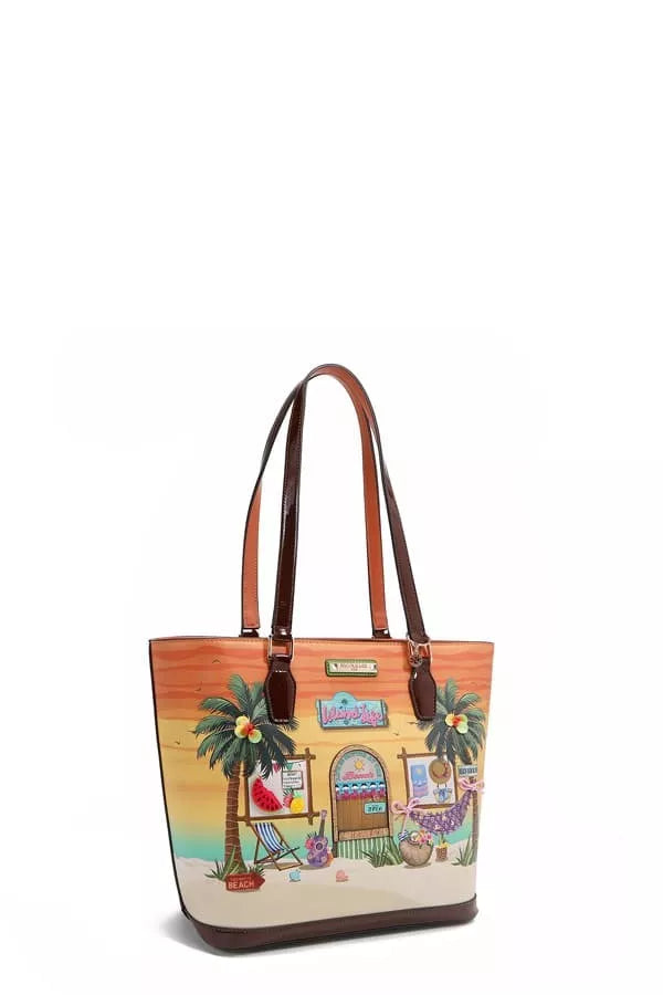 Nicole Lee USA Tropical Beach House Print Shopper Bag Secondary image